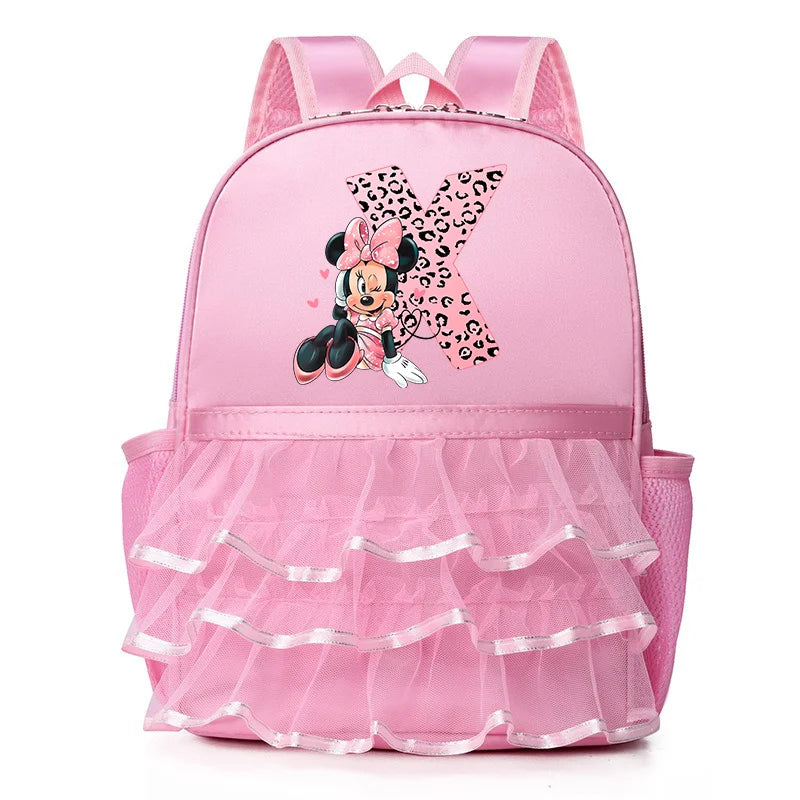 Minnie Mouse Children Kawaii Bag for Girl Dance Bag Kid Letter Pink Dancing Backpacks Girl Ballet Dance Bag Baby School Backpack