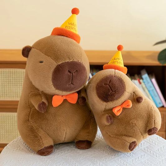 Capybara Plüschpuppe Süßes Capybara Anime Flauschiges Spielzeug Kawaii Plüschtier Alles Gute zum Geburtstag Puppe Geschenk für Freundin Weiche Kuscheltiere