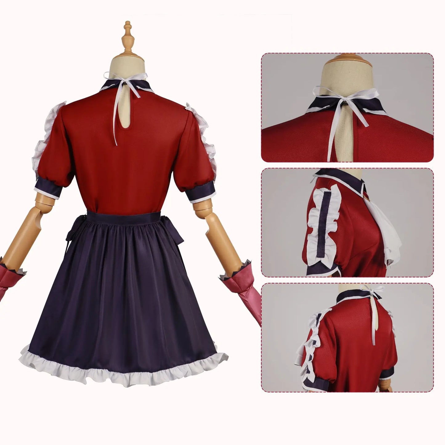 Oshi No Ko Arima Kana/Hoshino Ruby Gesangs- und Tanzaufführungskleid Mädchen Rote Uniform Halloween Anime Karneval Crossdressing-Set