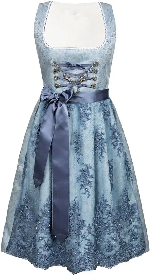 Deutsches Münchner Oktoberfest Biermädchen Dirndlkleid Bayerisches Traditionelles Karnevalsparty Wirtshaus Dirndl Kellnerin Cosplay Kostüm