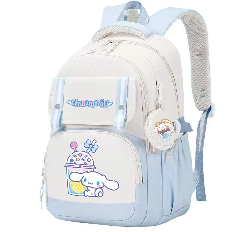 Cinnamoroll Backpack Boys Girls Bookbag Bag Teenager Children Knapsack Schoolbag Rucksack Mochila With Coin Purse