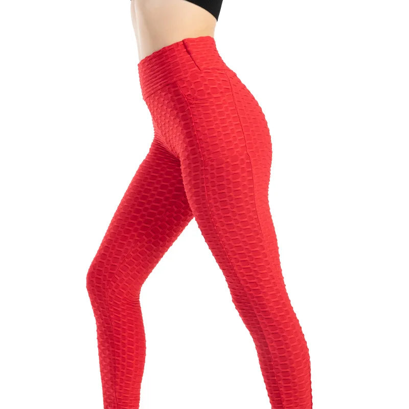Frauen Mode Tasche Blase Hosen Stretchy Schlank Leggings Gym Laufen Radfahren Fitness Hosen Hohe Taille Hip Lift Leggings Weibliche