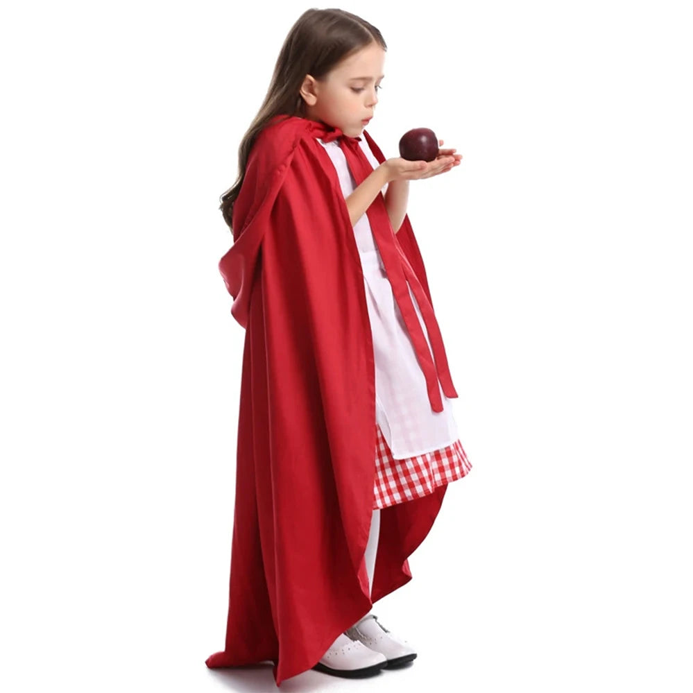 2025 Mädchen Deluxe Rotkäppchen Kostüm Märchen Maid Oktoberfest Buch Woche