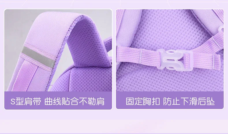 Kids Cute Backpack Big School Bags Students Large Capacity Lightweight Girls Children Kuromi Sanrio Melody Kawaii Cinnamoroll