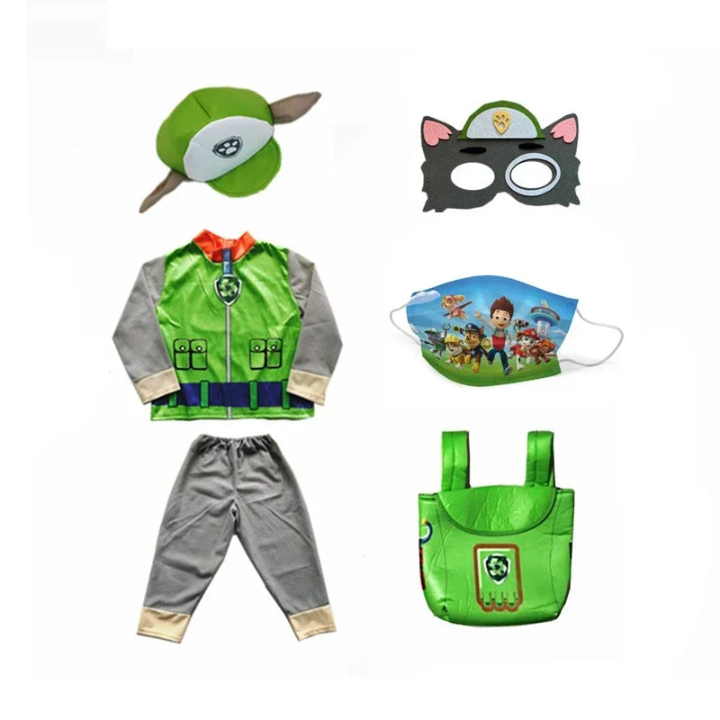 Anime Dog Patrol Kinder Tops Hosen Rucksack Hut Marshall Chase Skye Zuma Rubble Kinder Patrol Uniformen Halloween Cosplay Kostüm