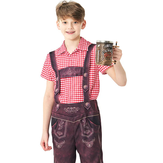 Kinder Jungen Mädchen Oktoberfest Kostüme Bayerisches Dirndl Kleid Kinder Lederhosen Cosplay Karneval Party Halloween Kostüm