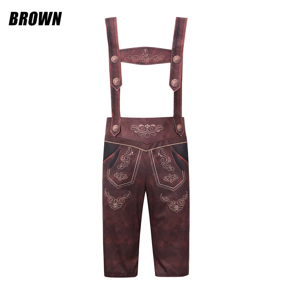 Männliche Bayerische Lederhosen Oktoberfest Kostüm Deutsche Bier Festivals Hosenträger Männer Cosplay Halloween Karneval