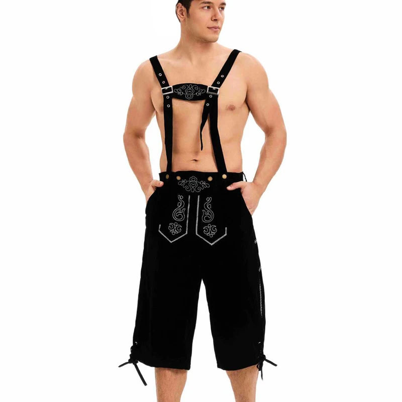 Mann Oktoberfest Kostüm Bayerische Lederhosen Bierfest Clubwear Kellner Outfit Cosplay Karneval Phantasie Party Kleid