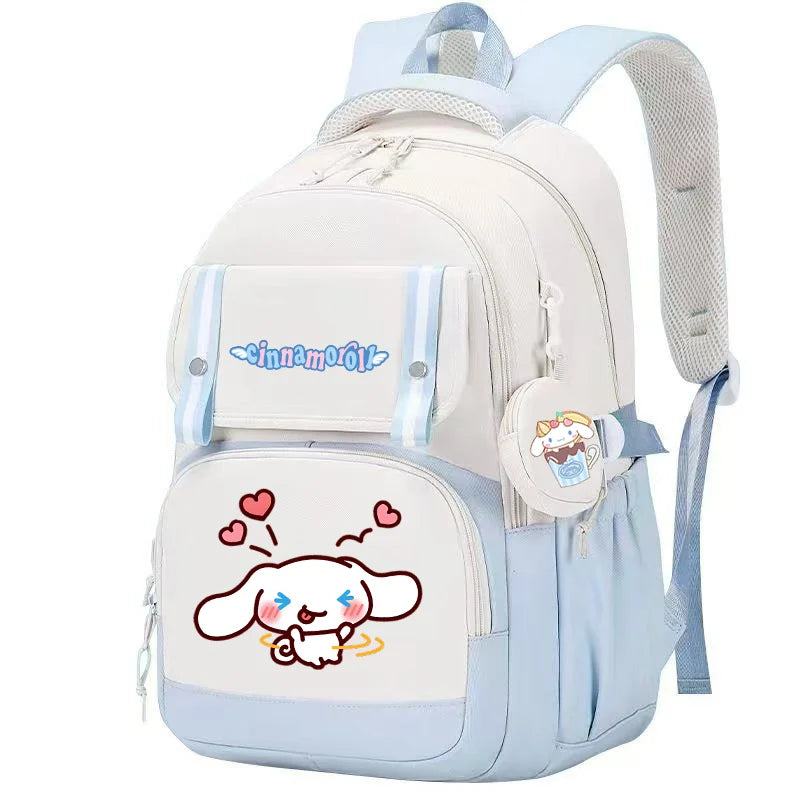 Cinnamoroll Backpack Boys Girls Bookbag Bag Teenager Children Knapsack Schoolbag Rucksack Mochila With Coin Purse