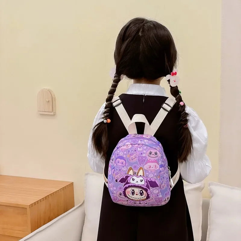New Large Capacity Children's Backpack Cartoon Cute Primary School Bag Nursery Wear Resistant Double Shoulder Bag Nylon Material