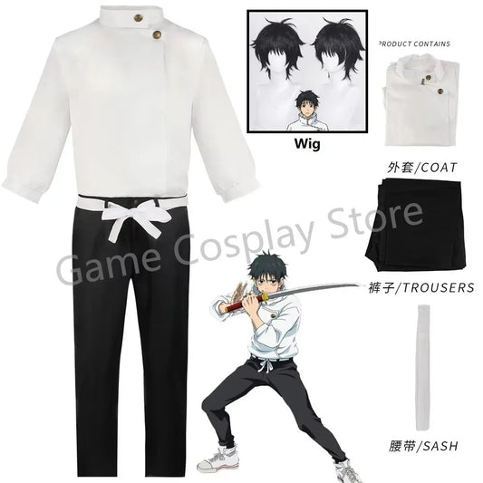 Anime Jujutsu Kaisen Okkotsu Yuta Cosplay Kostüm Tops Hosen Gürtel Uniformen Für Männer Frauen Halloween Karneval Party Comic Con