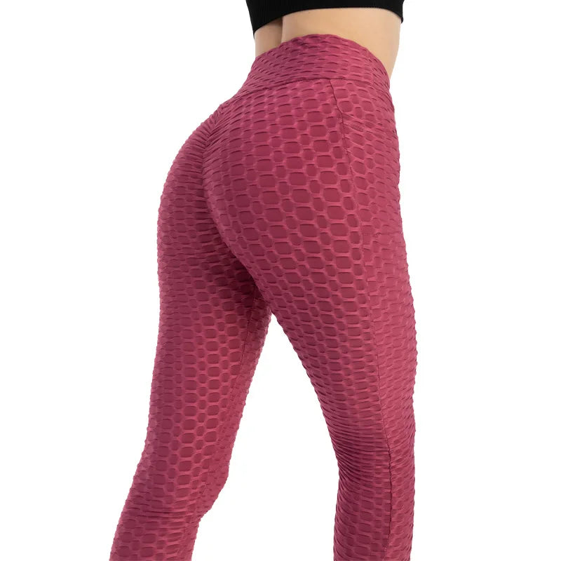 Frauen Mode Tasche Blase Hosen Stretchy Schlank Leggings Gym Laufen Radfahren Fitness Hosen Hohe Taille Hip Lift Leggings Weibliche