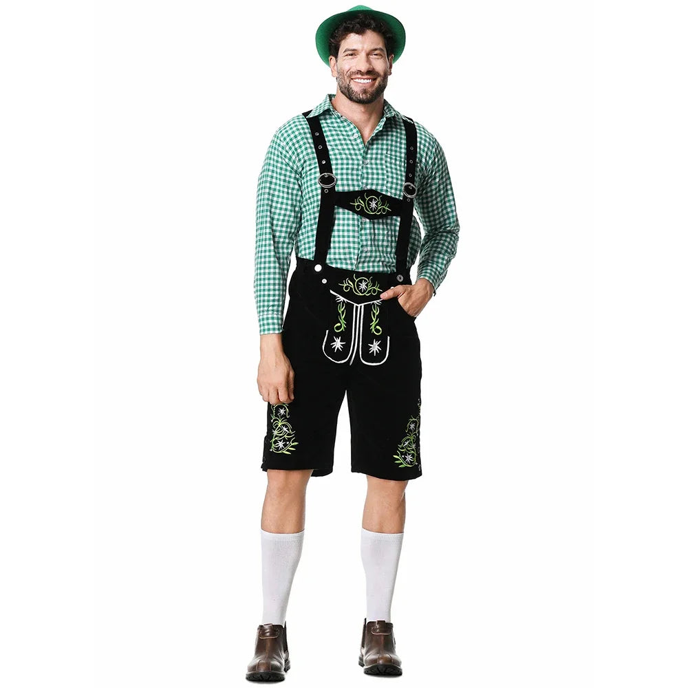 Herren Oktoberfest Kostüm Deutsches Oktoberfest Kneipen Barkeeper Outfit Biermann Kostüme Lederhosen Bayerisches Oktoberfest