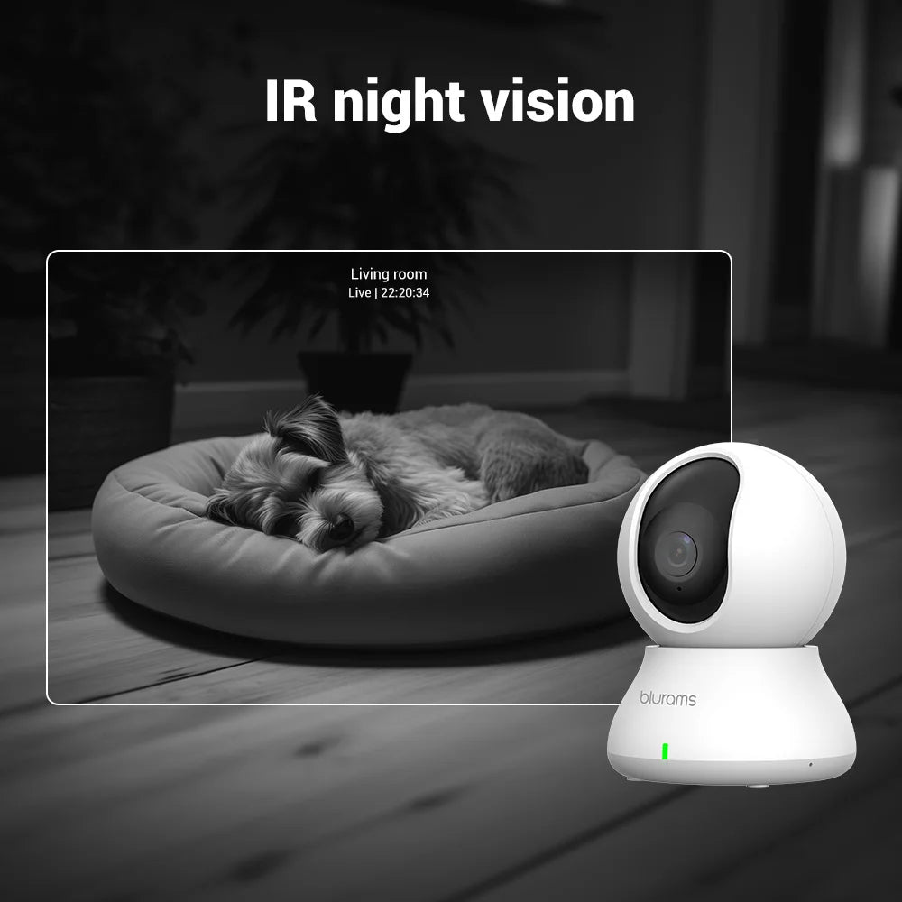 Blurams Babyphone-Kamera, 2K HD-Sicherheitskamera für Zuhause mit Bewegungserkennung und Zwei-Wege-Audio, einfache Einrichtung, klare Tag- und Nachtsicht