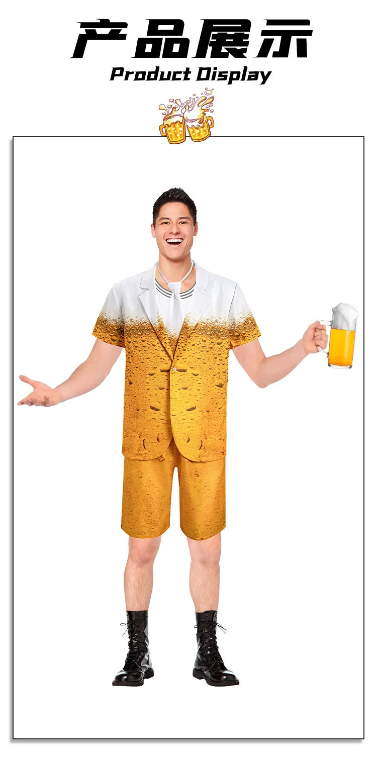 Herren Oktoberfest Kostüm Anzug Bayerisches Bier Cosplay Dress Up Damen Anzug Kleidung Rollenspiel Halloween Party Fantasia Kostüm
