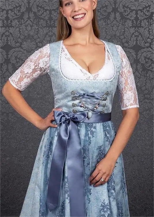 Deutsches Münchner Oktoberfest Biermädchen Dirndlkleid Bayerisches Traditionelles Karnevalsparty Wirtshaus Dirndl Kellnerin Cosplay Kostüm