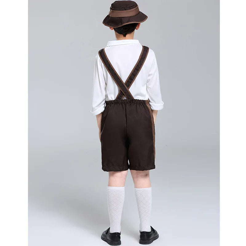 Kinder Jungen Mädchen Oktoberfest Kostüme Bayerisches Dirndl Kleid Kinder Lederhosen Cosplay Karneval Party Halloween Kostüm
