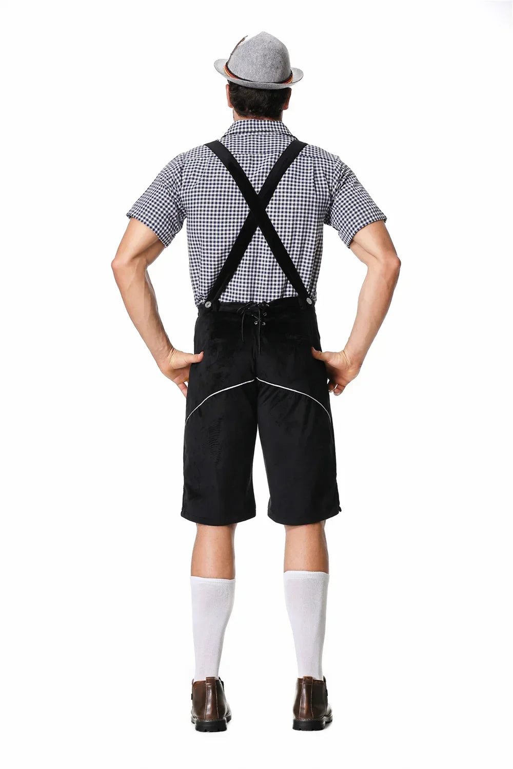Mann Karneval Oktoberfest Kostüm Top Halfter Lederhosen Hut Bayerischer Barkeeper Halloween Cosplay Phantasie Partykleid