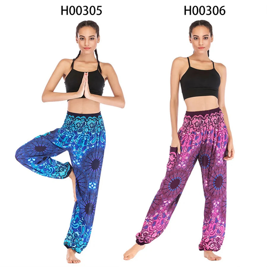 Yoga Hosen Frauen Hippie Harem Gedruckt Leggings Boho Hohe Taille Pantalone De Mujer Cintura Alta Calca Feminina Strand