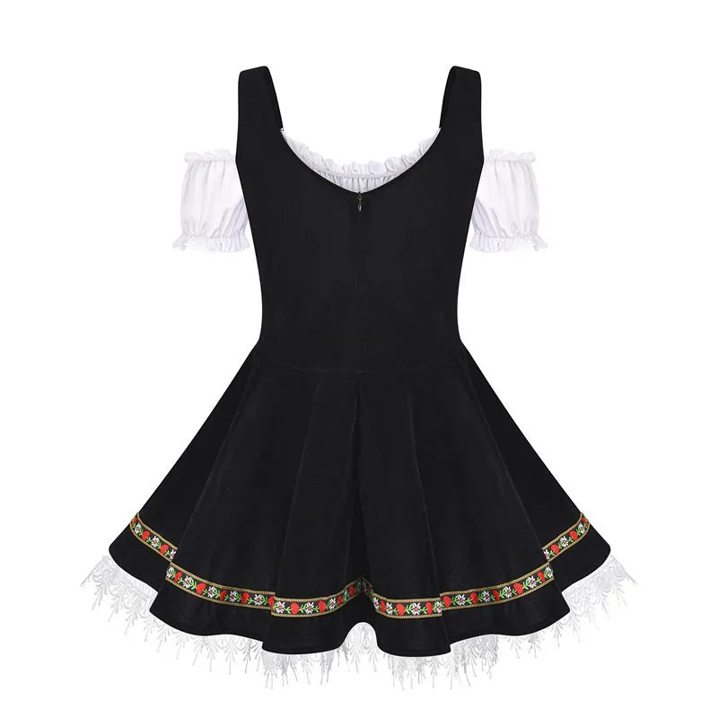 Oktoberfest-Kostüm für Damen, bayerisches deutsches Bierfest, Kellnerin, Dienstmädchen-Outfit, Cosplay, Karneval, Halloween, ausgefallenes Partykleid