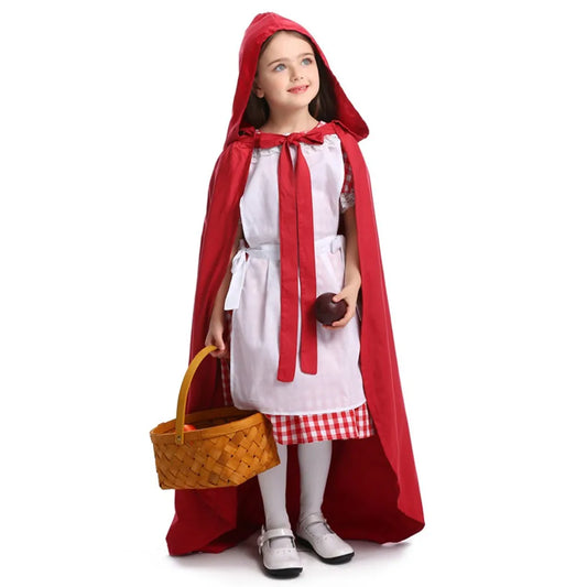 2025 Mädchen Deluxe Rotkäppchen Kostüm Märchen Maid Oktoberfest Buch Woche