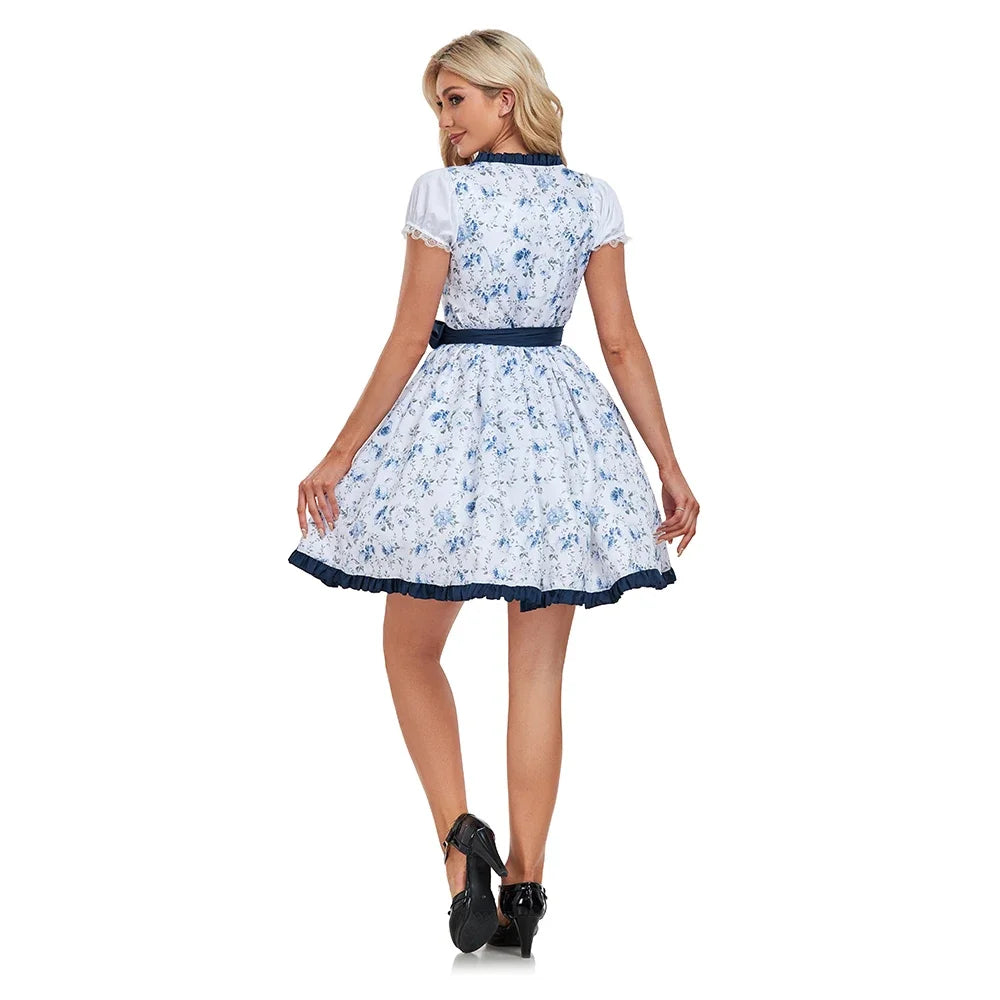 Deutsches Damen-Biermädchen, bayerisches Oktoberfest-Kleid mit Schürze, Kostüme, Party, Halloween, ausgefallenes Partykleid