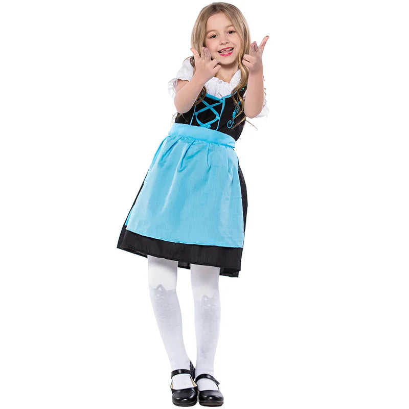 Kinder Jungen Mädchen Oktoberfest Kostüme Bayerisches Dirndl Kleid Kinder Lederhosen Cosplay Karneval Party Halloween Kostüm