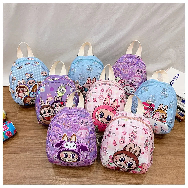 New Large Capacity Children's Backpack Cartoon Cute Primary School Bag Nursery Wear Resistant Double Shoulder Bag Nylon Material
