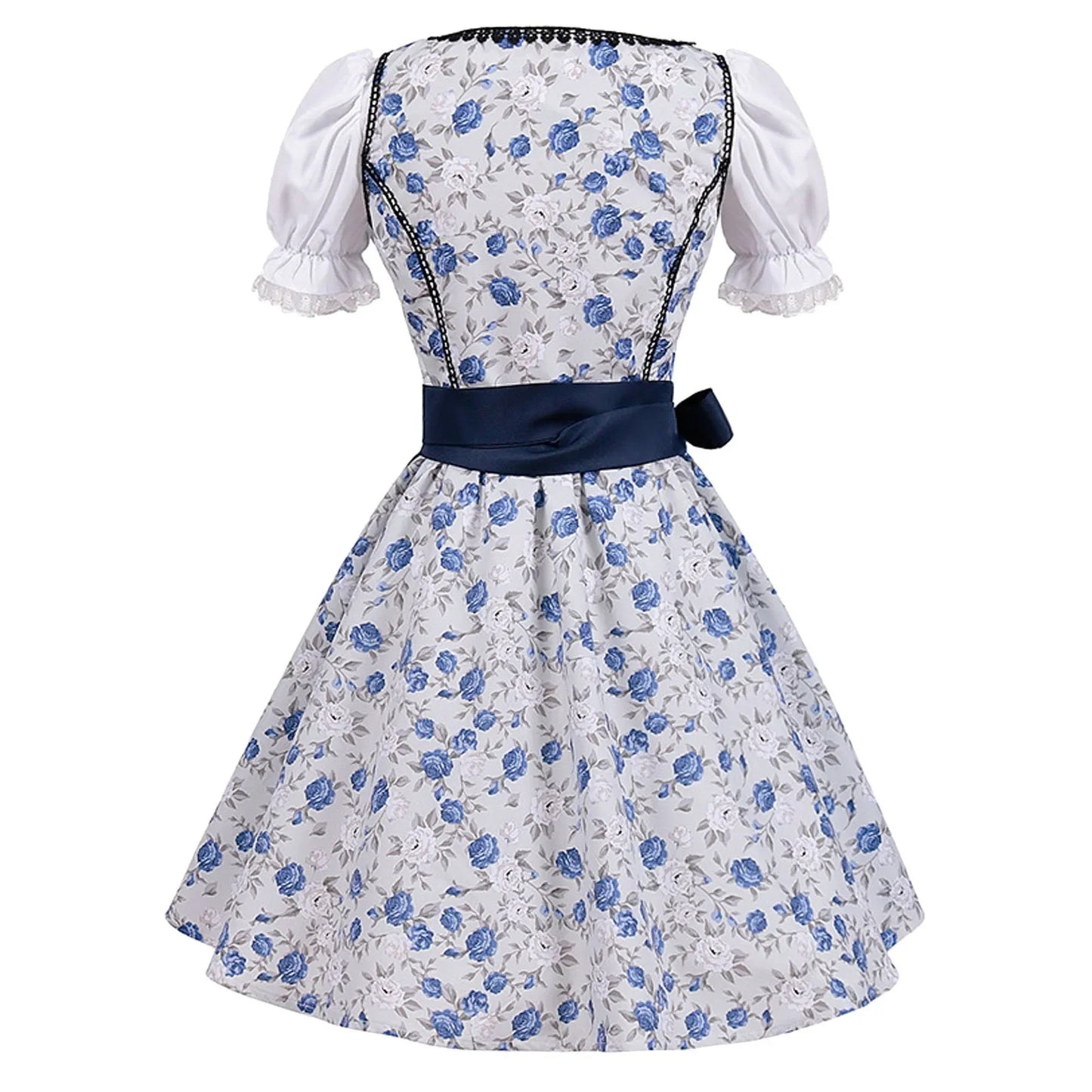 Oktoberfestkleid mit Schnürung und Schürze, traditionelle bayerische Bierkostüme, deutsche Dirndl-Partykleider