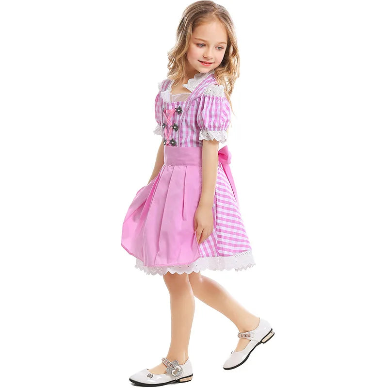 Kinder Jungen Mädchen Oktoberfest Kostüme Bayerisches Dirndl Kleid Kinder Lederhosen Cosplay Karneval Party Halloween Kostüm