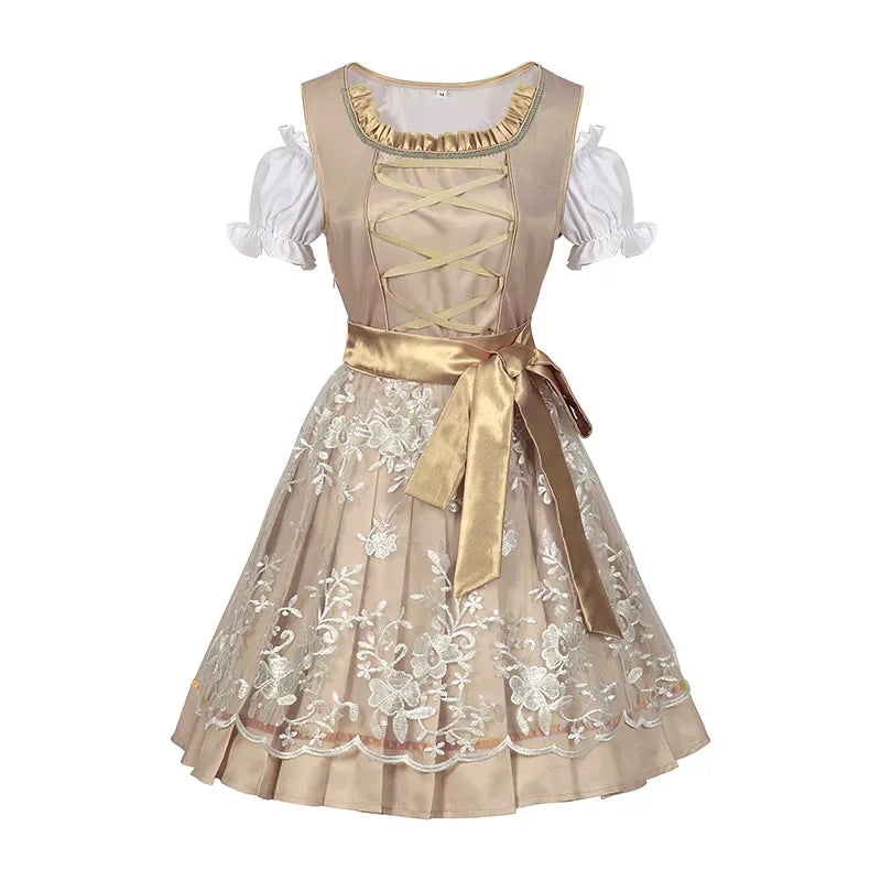 Damen Dirndlkleid Oktoberfest Dirndlkleid Mittelalterkleid Oktoberfest ...