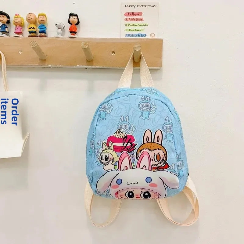 New Large Capacity Children's Backpack Cartoon Cute Primary School Bag Nursery Wear Resistant Double Shoulder Bag Nylon Material
