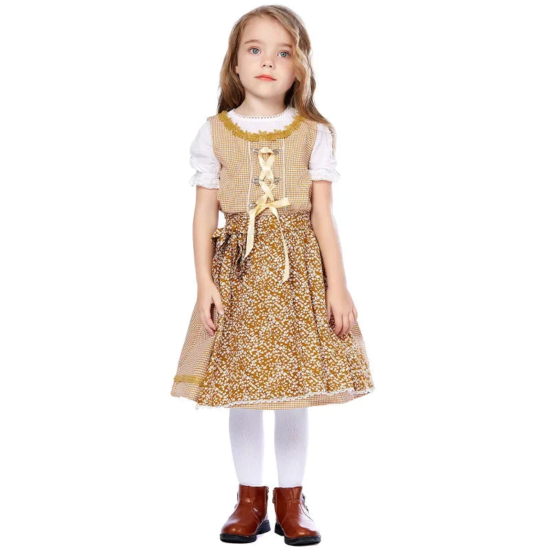 Kinder Jungen Mädchen Oktoberfest Kostüme Bayerisches Dirndl Kleid Kinder Lederhosen Cosplay Karneval Party Halloween Kostüm