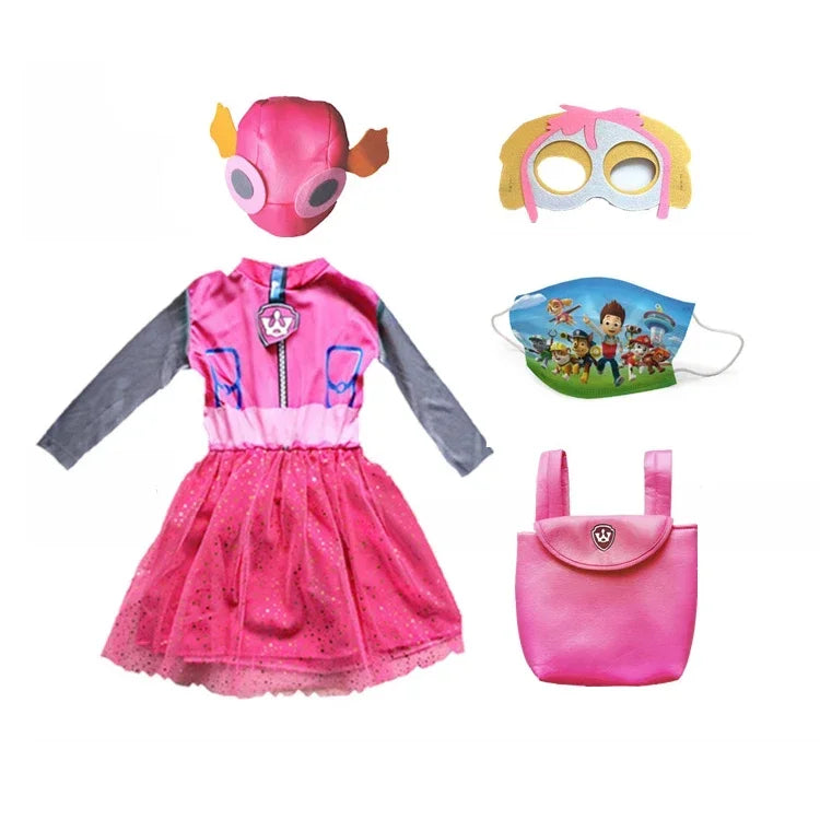 Anime Dog Patrol Kinder Tops Hosen Rucksack Hut Marshall Chase Skye Zuma Rubble Kinder Patrol Uniformen Halloween Cosplay Kostüm