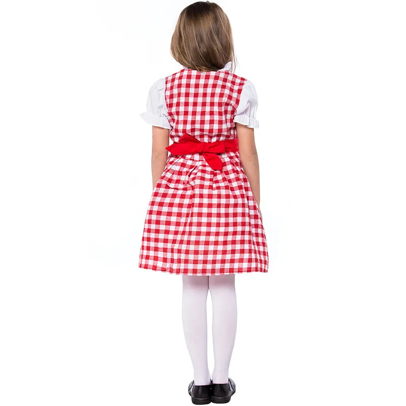 Kinder Jungen Mädchen Oktoberfest Kostüme Bayerisches Dirndl Kleid Kinder Lederhosen Cosplay Karneval Party Halloween Kostüm