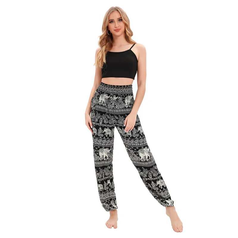 Yoga Hosen Frauen Hippie Harem Gedruckt Leggings Boho Hohe Taille Pantalone De Mujer Cintura Alta Calca Feminina Strand