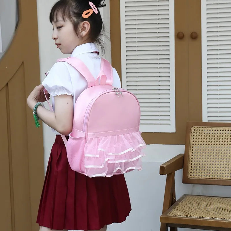 Snow White Princess Children Kawaii Bag for Girl Kids Pink Dancing Backpacks Girls Ballet Dance Bags Baby School Backpack