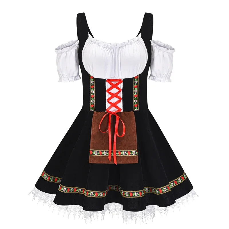 Oktoberfest-Kostüm für Damen, deutsches bayerisches traditionelles Dirndlkleid, Oktoberfest-Festivals, Biermädchen-Kostüm
