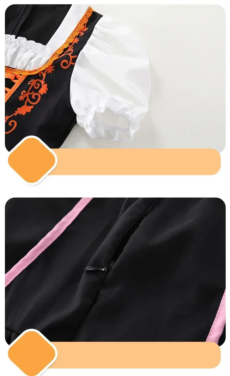 Kind Deutsches Dirndlkleid Bierfest Dienstmädchenkleid Oktoberfest Mädchenkostüm Cosplay Kostüm Partykleid
