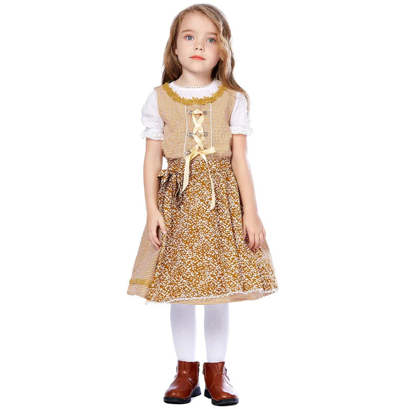 Kinder Jungen Mädchen Oktoberfest Kostüme Bayerisches Dirndl Kleid Kinder Lederhosen Cosplay Karneval Party Halloween Kostüm