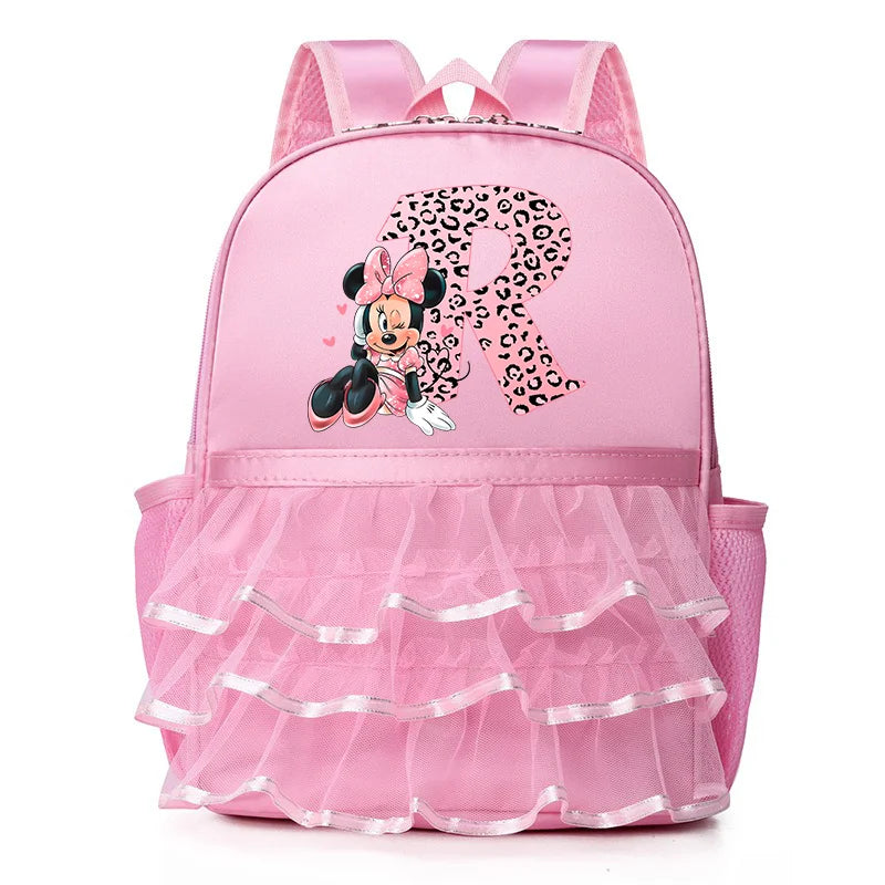 Minnie Mouse Children Kawaii Bag for Girl Dance Bag Kid Letter Pink Dancing Backpacks Girl Ballet Dance Bag Baby School Backpack