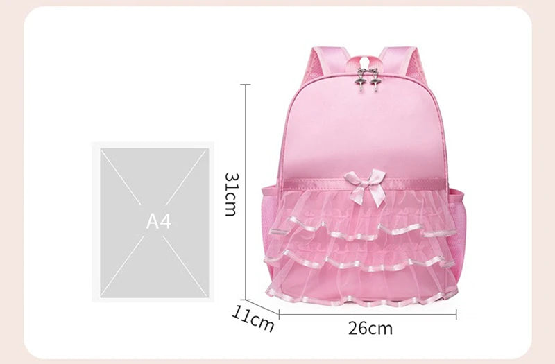 Snow White Princess Children Kawaii Bag for Girl Kids Pink Dancing Backpacks Girls Ballet Dance Bags Baby School Backpack