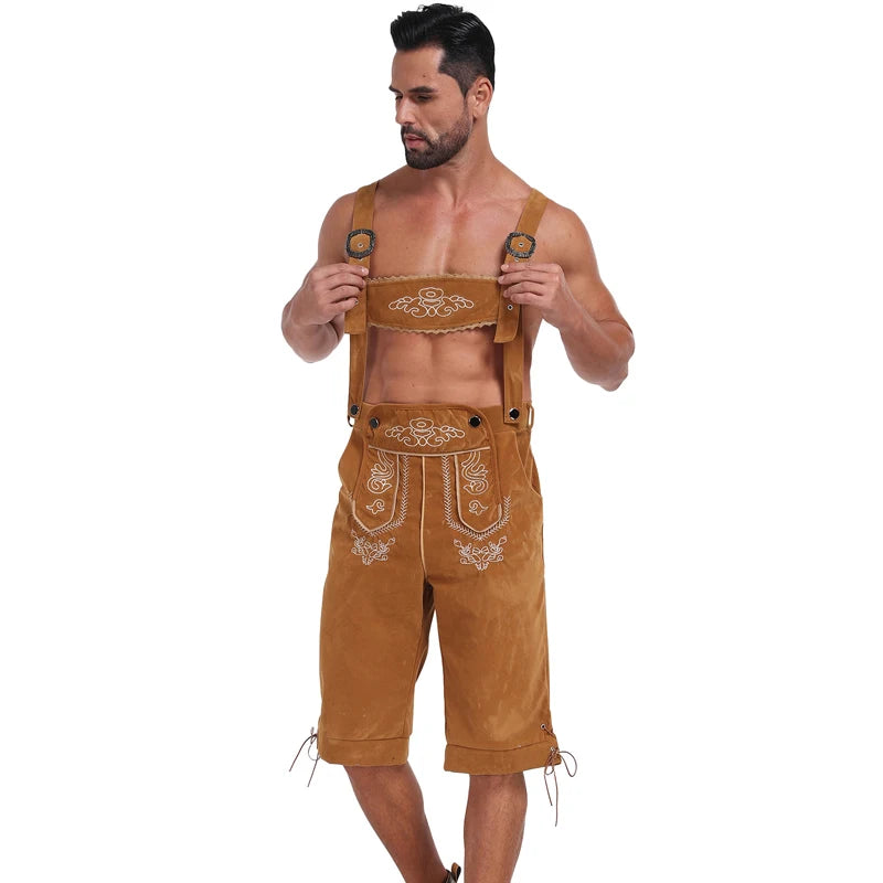 Mann Oktoberfest Kostüm Bayerische Lederhosen Bierfest Clubwear Kellner Outfit Cosplay Karneval Phantasie Party Kleid