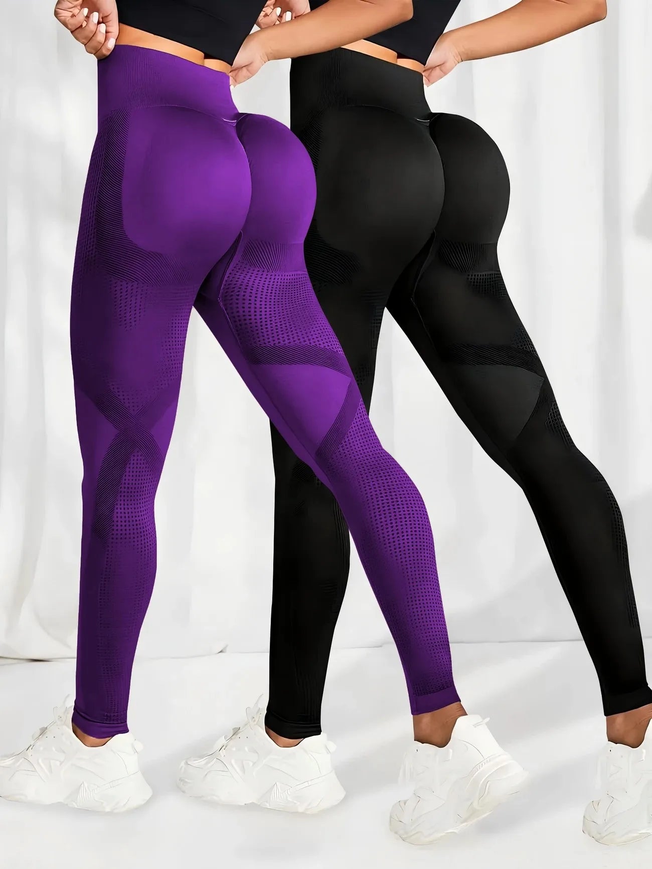Atmungsaktive Yoga-Leggings mit hoher Taille für Frauen, einfarbig, Bauchkontrolle, Sportbekleidung, bequeme Fitness- und Fitnessstudio-Strumpfhose, Activewear