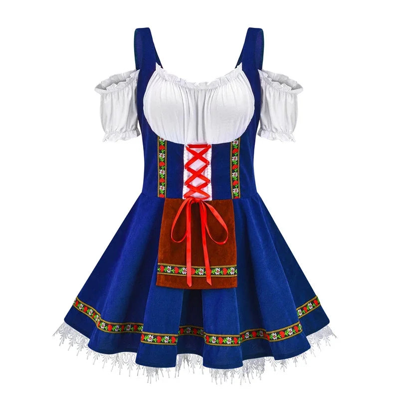 Oktoberfest-Kostüm für Damen, deutsches bayerisches traditionelles Dirndlkleid, Oktoberfest-Festivals, Biermädchen-Kostüm