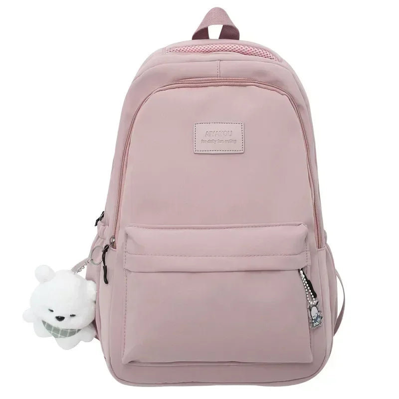 New Female Fashion Lady High Capacity Waterproof College Backpack Trendy Girls Laptop School Bags Cute Girl Travel Book Bag