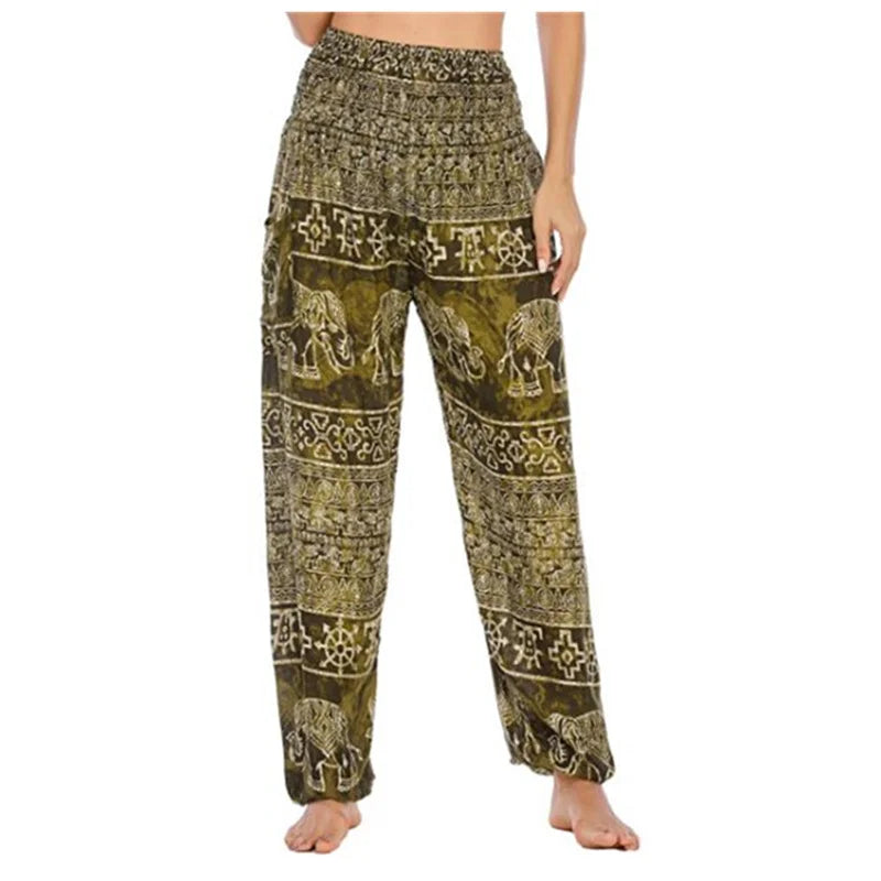 Yoga Hosen Frauen Hippie Harem Gedruckt Leggings Boho Hohe Taille Pantalone De Mujer Cintura Alta Calca Feminina Strand