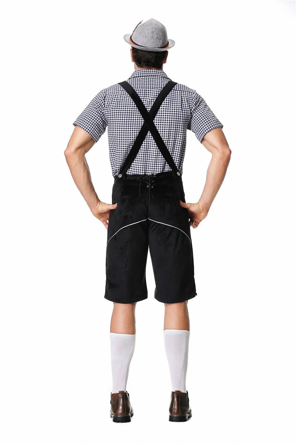Mann Karneval Oktoberfest Kostüm Top Halfter Lederhosen Hut Bayerischer Barkeeper Halloween Cosplay Phantasie Partykleid