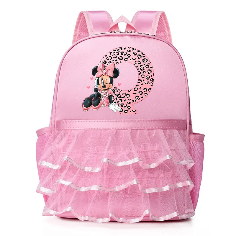Minnie Mouse Children Kawaii Bag for Girl Dance Bag Kid Letter Pink Dancing Backpacks Girl Ballet Dance Bag Baby School Backpack