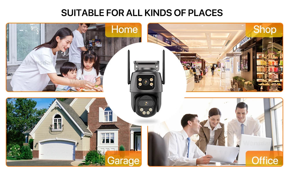 4K 8MP PTZ WIFI-Kamera Dual Lens Dual Screen IP-Kamera Outdoor 4MP HD Auto Tracking Sicherheitsschutz CCTV-Überwachung iCSee
